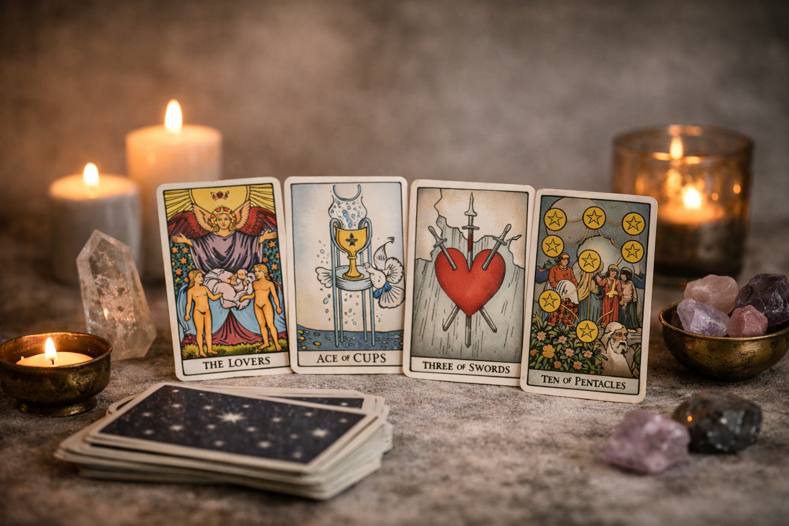 Cups, Wands, Swords, and Pentacles Explained Through Love Readings